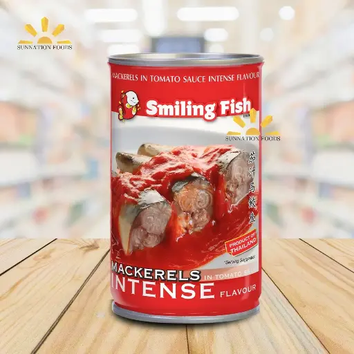 [5015] Smiling Fish MACKERELS In TOMATO Sc (Intense) 10x155g