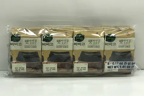 [5018] Korean Savory Roasted Seasoned Seaweed 8 Bundle x 5g 