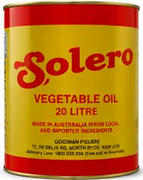 OIL VEG WITH BUNG 20LT SOLERO